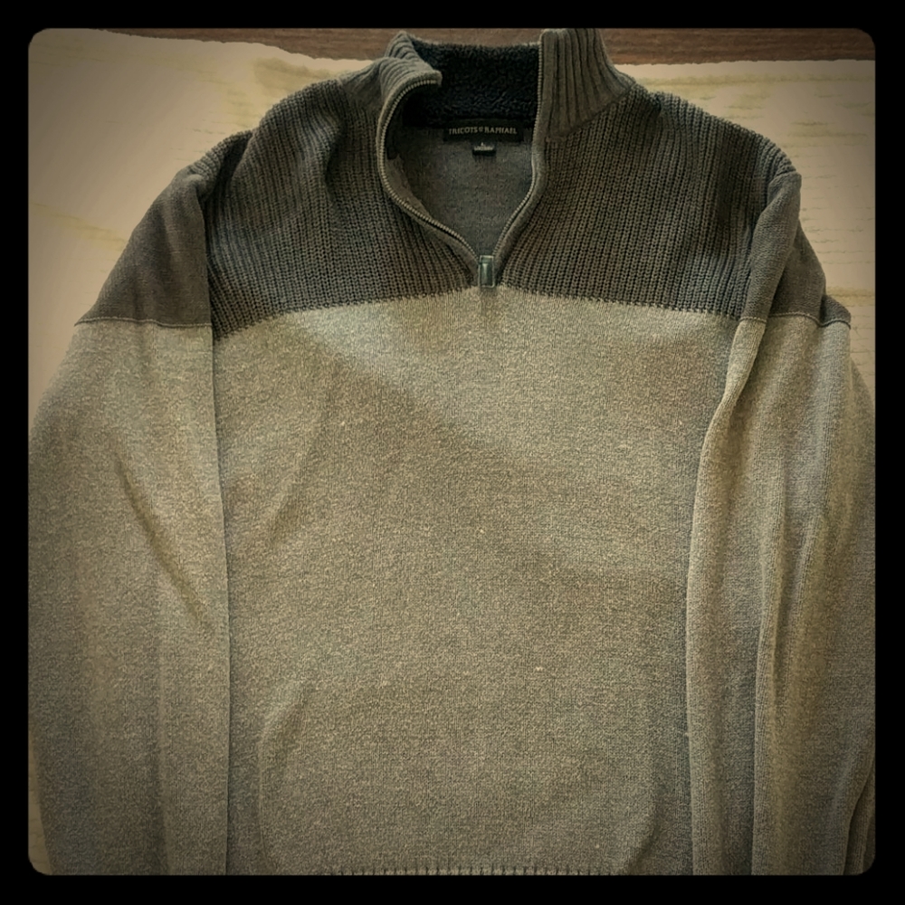 Men's gray sweater large Tricots St Raphael